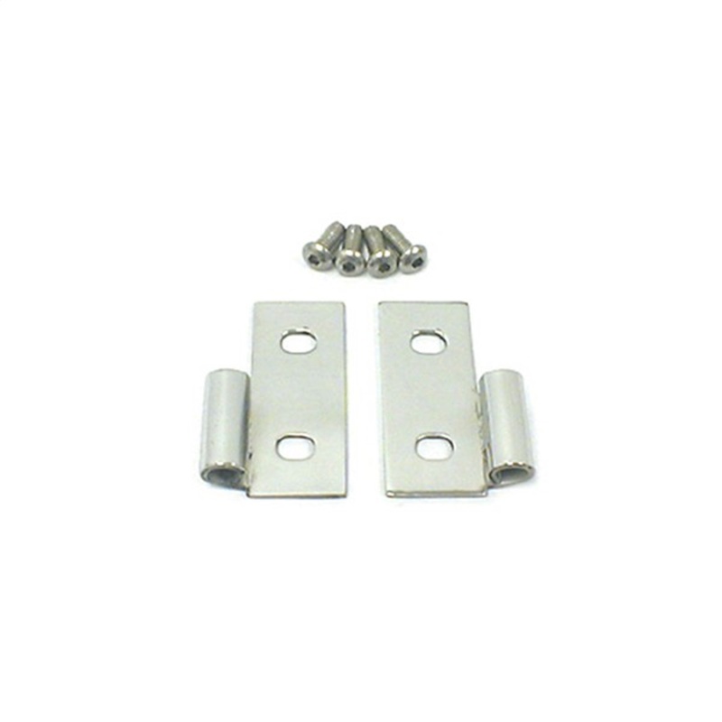 Jeep Wrangler Door Hinge Kit - Front - Rugged Ridge - Mirror Finish - Stainless Steel - `87-`06